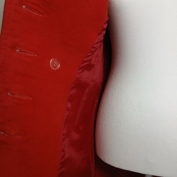 NEXT Military Trench Winter Coat Mid Length Red Size UK 8/US 4 - Picture 6 of 8